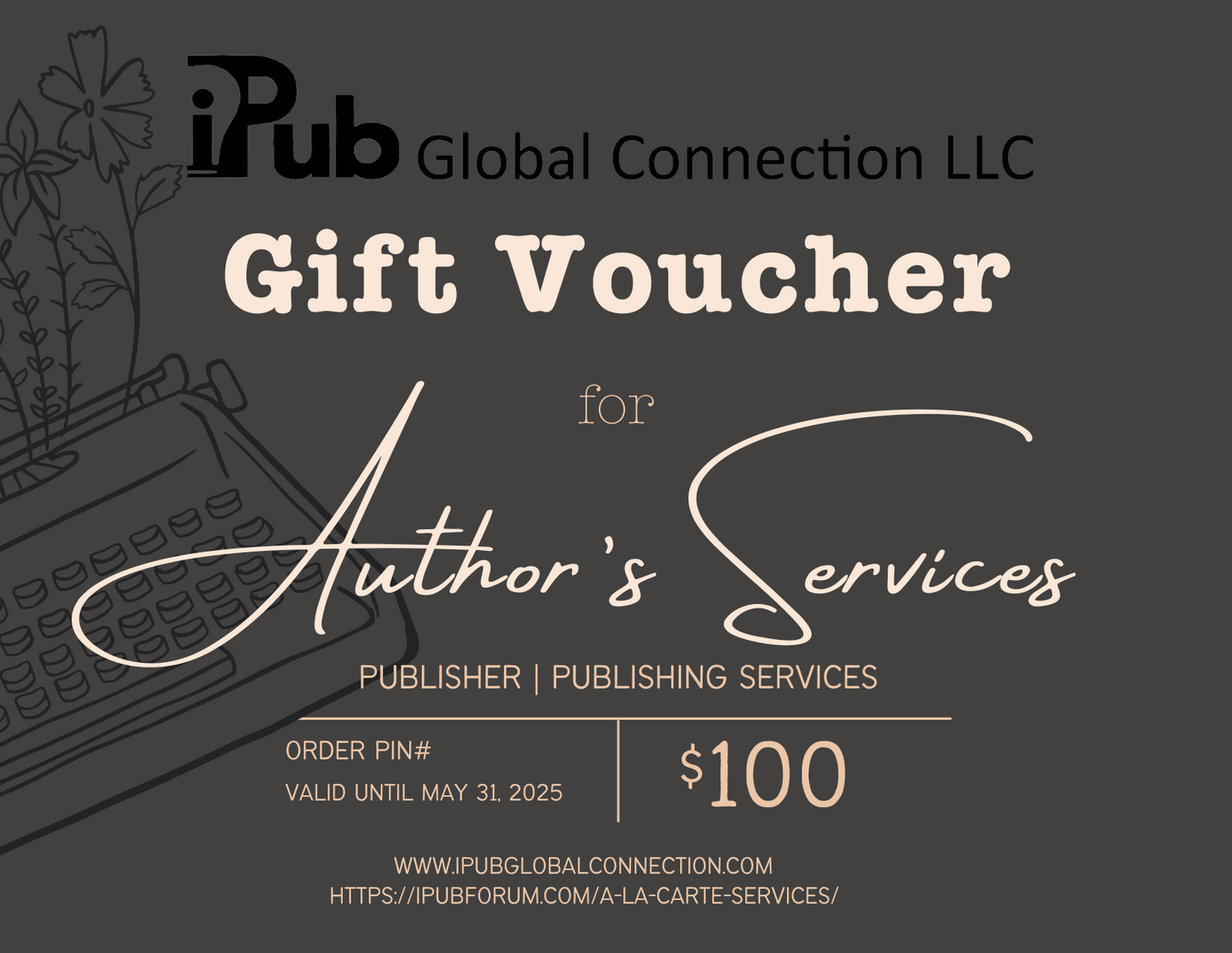 Author Services- Digital Gift Voucher